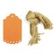 Wrapables 50 Gift Tags/Kraft Hang Tags with Free Cut Strings for Gifts, Crafts & Price Tags, Small Scalloped Edge, Orange